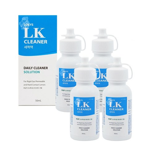 렌즈닦이소녀 LK클리너 하드렌즈 드림렌즈 세척액, 4개, 50ml