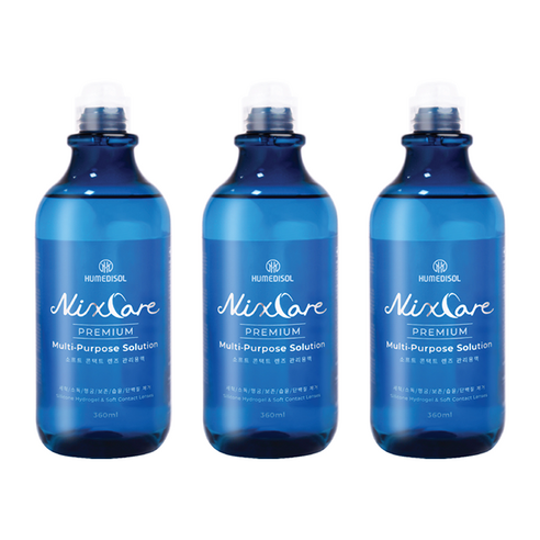 휴메디솔 닉스케어 프리미엄 렌즈 세정액, 3개, 360ml
