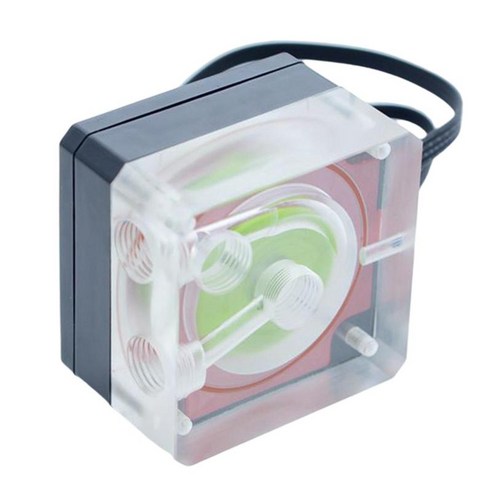 컴퓨터 수냉식 펌프 500L CPU 수냉식 시스템 라디에이터, 62x62x42mm., 블랙 그린 레드, 플라스틱