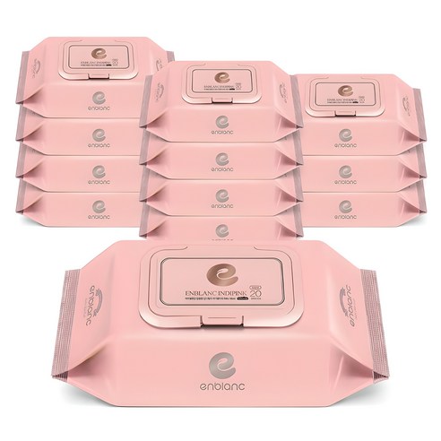 앙블랑 세이프 인디핑크 유아물티슈 휴대캡형