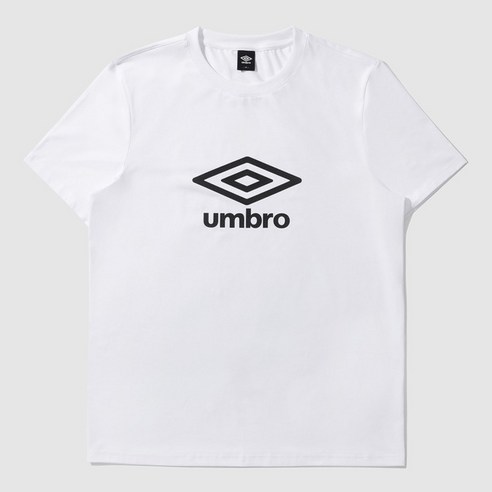 [국내백화점판] UMBRO 엄브로 24년신상 에센셜 스판 빅로고 반팔 티셔츠 (화이트)