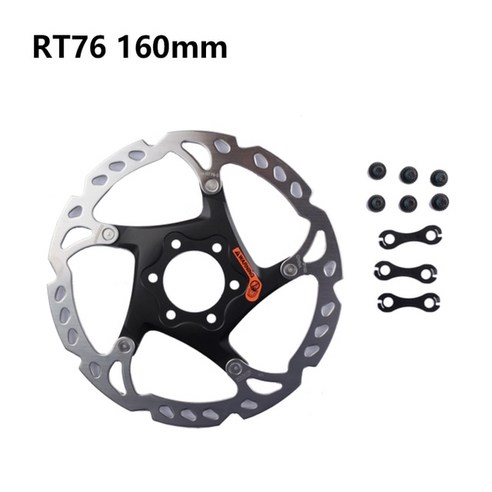 Shimano SM-RT66 SM-RT76 DEORE XT SM-RT86 디스크 브레이크 로터 센터 라인 6 볼트 MTB 자전거 160mm/180mm/203mm, [02] 1pcs rt86 160mm, 1개