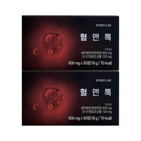 혈앤톡 프리미엄 솔루션 이프리랩 600mg x 30정 2개