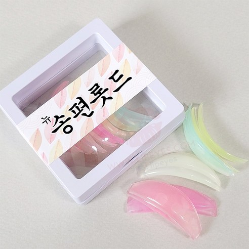 new 송편 속눈썹펌펌롯드 6쌍 / L컬 LU컬 마카롱 노글루펌 잘붙는 실리콘펌로뜨 / 립아이즈, 4개