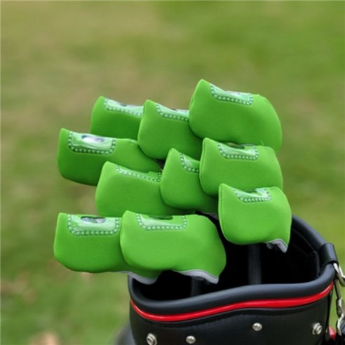 아이언커버 방수 직물 골프 클럽 커버 폴 커버 볼 캡 커버 보호 커버, 녹색