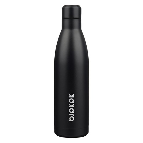 bjpkpk 스테인리스 스틸 이중 단열 보온병, 1개, 블랙, 750ml