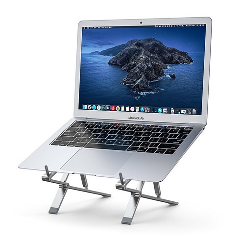 SSOK3 쏙쓰리 알루미늄 휴대용 노트북 맥북 거치대 접이식받침대 FLS02, 스페이스그레이