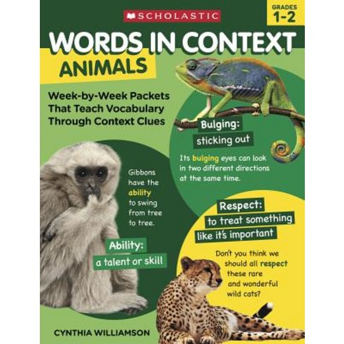 Words in Context: Animals: Week-By-Week Packets That Teach Vocabulary Through Context Clues Paperback, Scholastic Teaching Resources