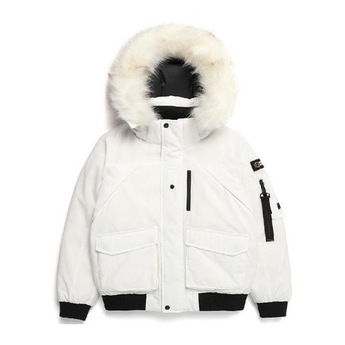 내셔널지오그래픽 여성 타루가 퍼 트리밍 후디 다운 점퍼 (아이보리) [국내매장판]