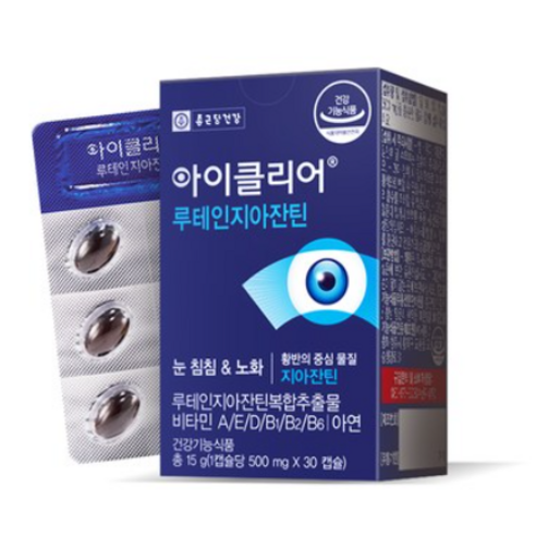 종근당건강 아이클리어 루테인 지아자틴 차인표 루테인 500mg, 30정, 1개