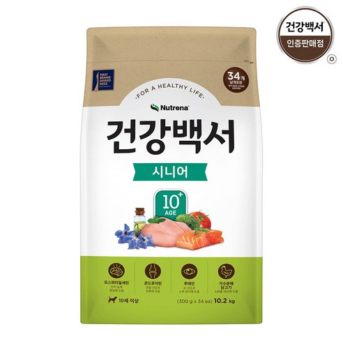 건강백서 강아지 시니어 사료 4p, 닭, 10.2kg, 1개
