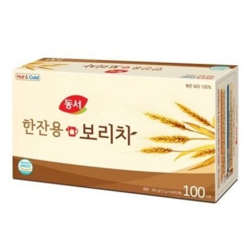 동서 한잔용 보리차 100Tx3박스, 1.5g, 100개입, 1개