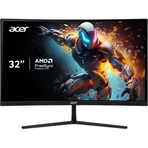 게이밍 모니터 고화질 프리미엄급 Acer EI322COR Pbmiippx 31.5 1500R 커브드 WQHD 2560 x 1440 AMD 프리싱크 프리미엄 프로 최대 165Hz, 31.5-inch