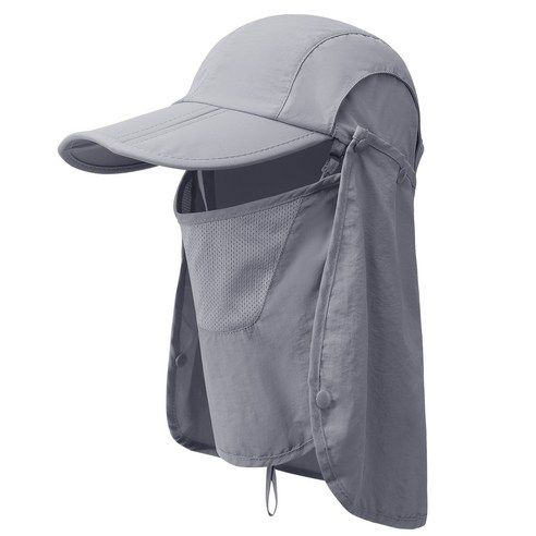 DFMEI 야상모자 360도 햇살캡 햇살캡 등산낚시모자 썬캡 모자입니다., DFMEI 연회색입니다