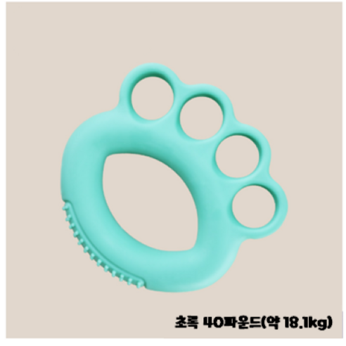 [3:100] 단단말랑 저강도 악력기 노인재활 상지재활 노인실버 초보자용, 2개, 초록