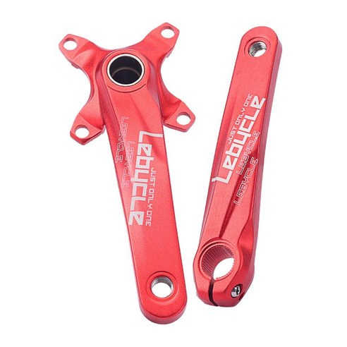 크랭크셋 크랭크 암 내로우 와이드 라운드 체인링 MTB 자전거, 170x104mm, 알류미늄, 빨간색
