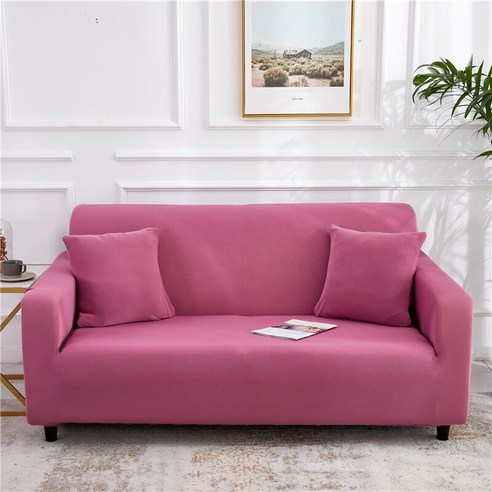 [XIG] Housmife 단색 소파 커버 거실 소파 커버 코너 소파 커버 Slipcover Chair Protector 1/2/3/4 인승, 1Pc 145-185Cm, 밝은 빨간색