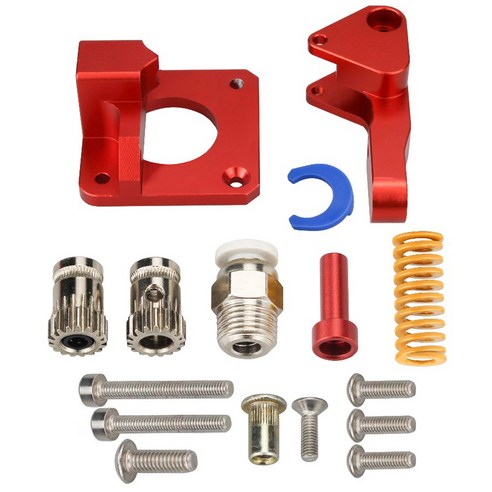 CR10 CR10S PROS PRUSA I3 1.75mm 3D 프린터 부품 용 듀얼 기어 MK8 압출기 키트, {"패션의류/잡화 사이즈":"모터가 없어"}, {"색상":"빨간"}