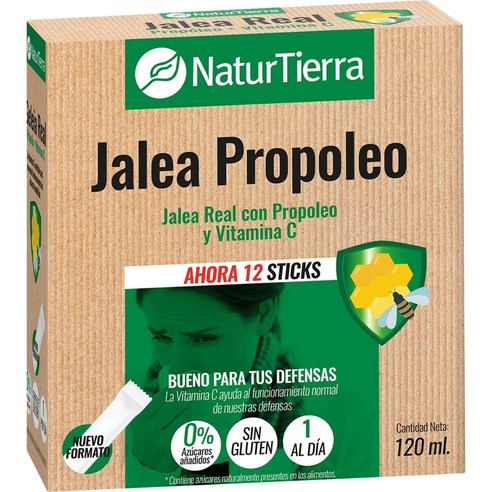 스페인 나투어티에라 NATURTIERRA royal jelly 로얄젤리 + 프로폴리스 + 비타민C 젤리 12스틱, 120ml, 2개 - 로얄젤리 | 쿠팡
