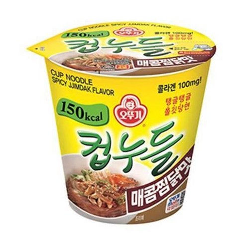 오뚜기 컵누들 매콤찜닭맛 45.5g 컵라면, 6개