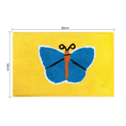 거실 출입문 카펫 미끄럼 방지 방수 화장실 발판, 그림과 같이, 나비.