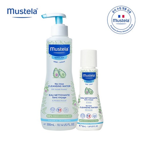 무스텔라 노-린스 클렌징 워터 300ml + 노 린스 클렌징 워터 50ml, 1개 엉덩이클렌저 무스텔라 노-린스 클렌징 워터 300ml + 노 린스 클렌징 워터 50ml, 1개 엉덩이클렌저