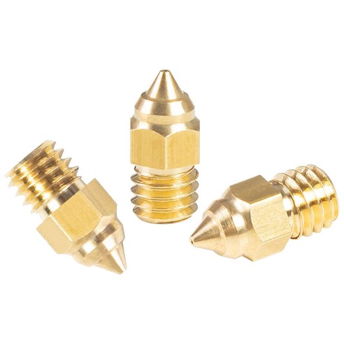 YSSHOP Ender 3 시리즈 CR-10S CR-10 V2용 3x 압출기 노즐 3D 프린터, 0.5mm, 금, 놋쇠