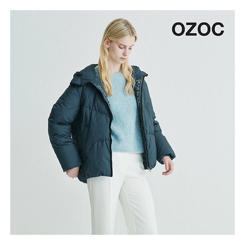 오조크 23FW 레터링 푸퍼 다운