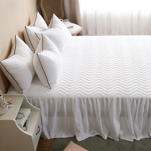 섬세한 아름다움과 깨끗함을 더하는 알러지케어 프릴 누빔 베드스커트