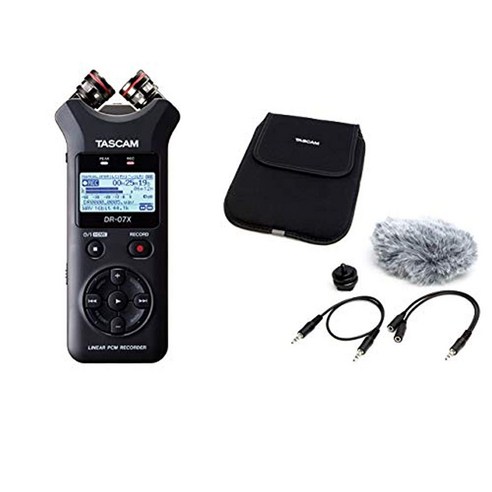 TASCAM 타스캠 USB 리니어PCM레코더 DR-07X + 액세서리 AK-DR11C 세트