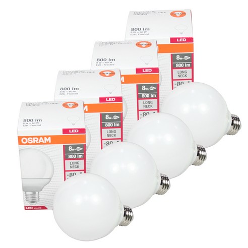 오스람 LED 볼전구 8W * 4개, 주광색 led전구
