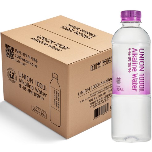 유니온 천년 알칼리수 500ml, 20병