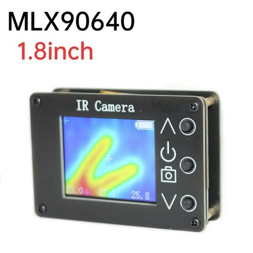 열화상카메라 TFT 스크린 LCD 디스플레이 디지털 적외선 열화상 카메라 온도 센서 휴대용 IR MLX90640 3.4 인치, [03] MLX90640 1.8inch