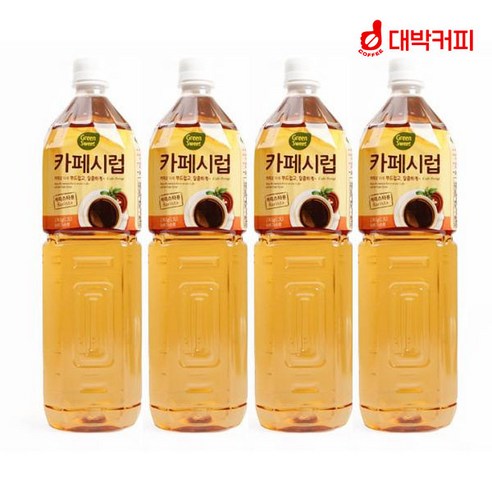 대상 카페시럽 1.5L 4개