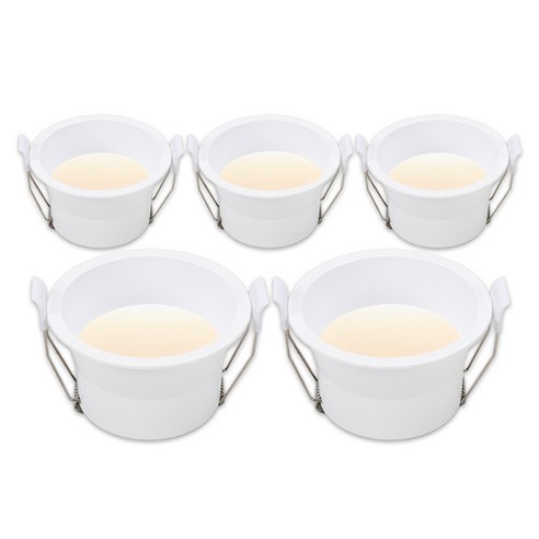 라인라이팅 LED 어반(움푹) 3인치 다운라이트 8w, 5개, 어반(움푹)3인치 8w 전구(노란빛)