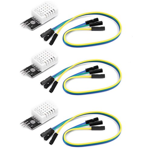 Retemporel Arduino 용 3개 DHT22/AM2302 디지털 온도 및 습도 센서 모듈 SHT11 SHT15 교체, 1개, 하얀색