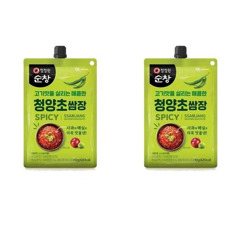 청정원 청양초쌈장190g 2개 비법소스 식사준비 반찬거리 요리 레시피, 43개