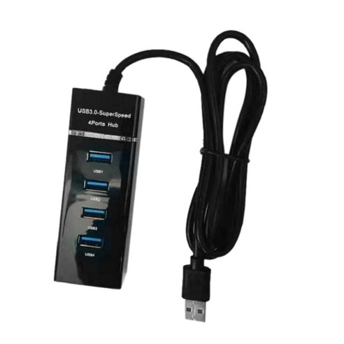 USB 3.0 허브 4 포트 USB 3.0 어댑터 데이터 허브 익스텐더 노트북 도킹 스테이션 다기능 하나 개의 풀 개의 허브, 검정