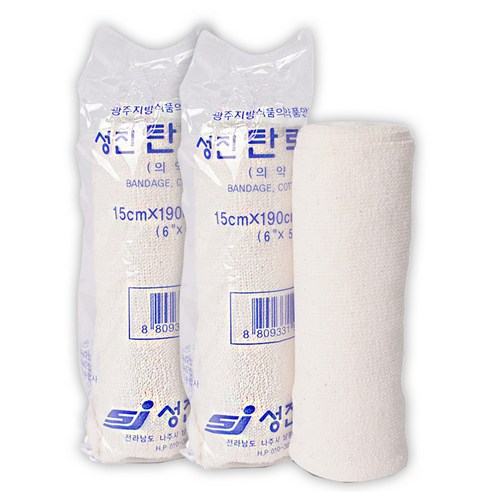 성진 탄력붕대 15cm (6인치) 압박붕대 특대형, 1세트, 2개입