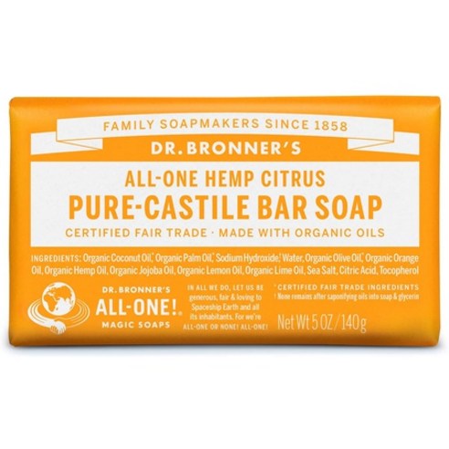 닥터브로너스 퓨어 캐스틸솝 비누 시트러스 6개 Dr Bronners