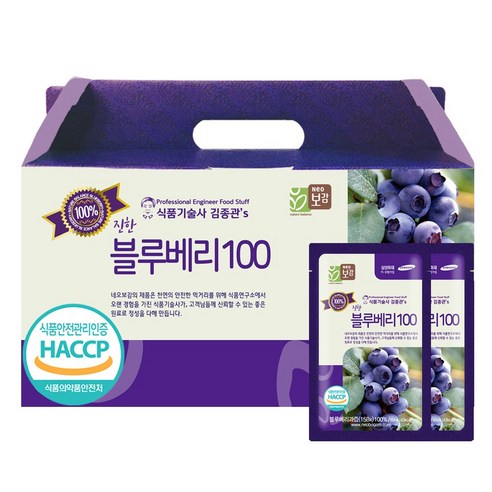 네오팜 식품기술사 김종관's 블루베리 100, 80ml, 30개