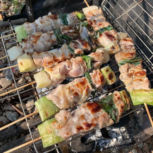 집에서 맛보는 캠핑의 즐거움: 두툼한 파닭 닭꼬치