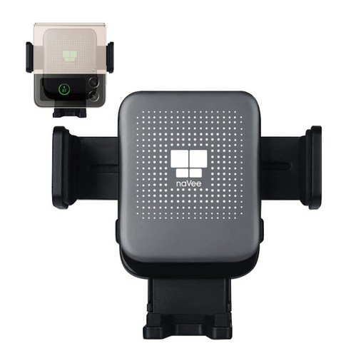 아이엠듀 차량용 시거잭 고속 충전기 PD 3 20W, 블랙 nv102 12 나비 NV102-FWC2Q 미니사이즈 차량용 고속 무선충전기