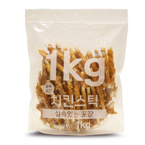 테비사사미 오리스틱 1kg 강아지 간식 대용량 1kg, 1개