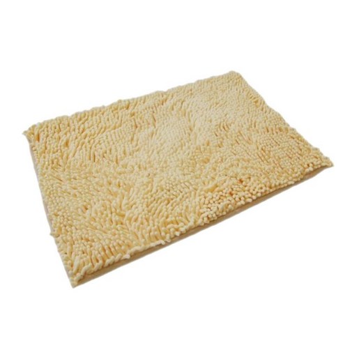 침실 문 매트 목욕 매트 창 매트 바닥 카펫 푹신한 셔닐 깔개 쿠션, 베이지 60x120cm, 폴리 에스터