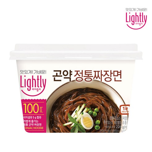라이틀리 곤약 정통짜장면 228g x4개(임박 23.년7월12일까지), 4개