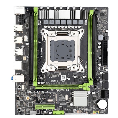 x79 칩셋 마더 보드 LGA2011 USB2.0 2 채널 DDR3 64G RAM PCI-E NVME M.2 SSD 지원 REG ECC 메모리 및 제온, 보여진 바와 같이, 하나