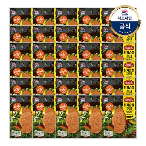 사조대림 [대림냉장] 사조안심 닭가슴살훈제 100g x30개, 1세트