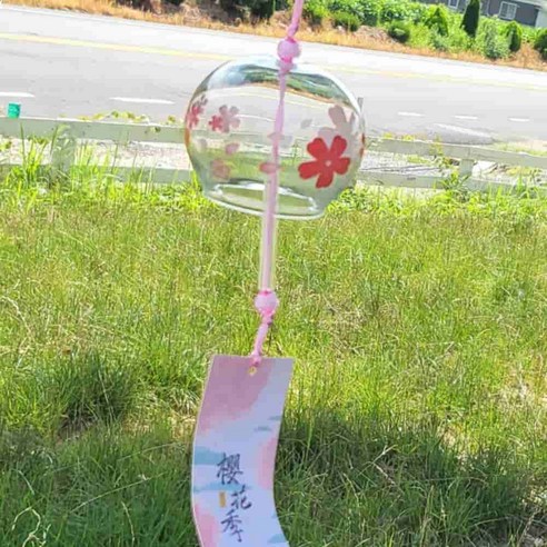 블라젯 일본 후우링 벚꽃 풍경종 유리풍경 일본풍경 유리종 도어벨 후우링만들기 바람종 출입문종 푸링 마네키네코 풍경