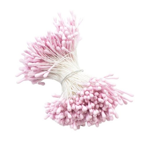 결혼식 부케를 위한 380-450x 두 배 머리 인공 꽃 수술 암술, 분홍빛 보라색, 설명, 설명